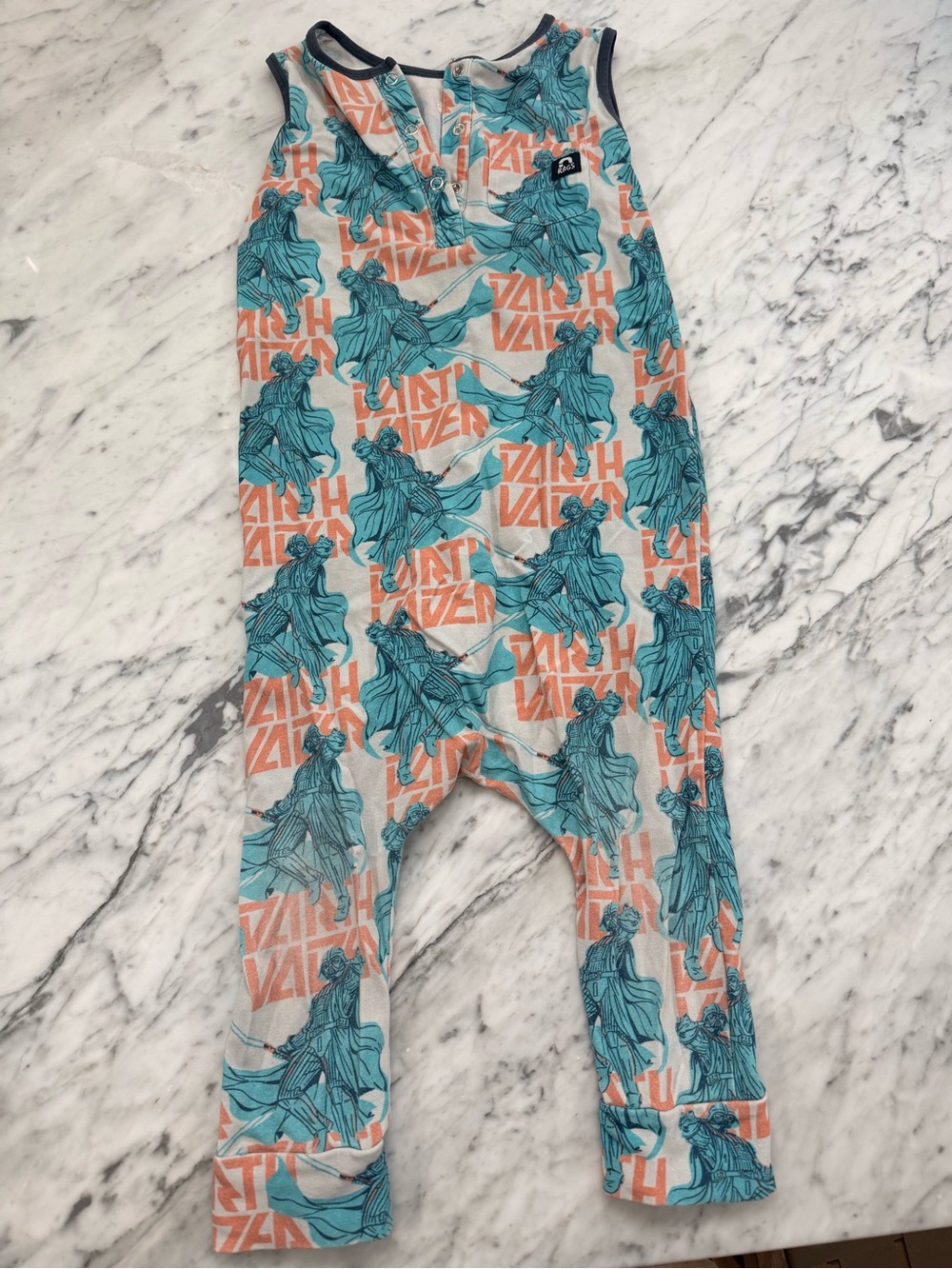 Rags Disney Star Wars Kids' Sleeveless Romper Darth Vader 5 / 6 - Picture 2 of 3